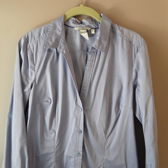 H&M Lilac Purple Button Down Collared Shirt Blouse Size M/10/40 - Picture 2 of 11